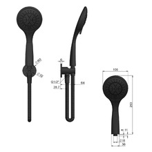 Round 3 Function Hand-held Shower On Fixed Bracket
